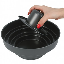 Cake Pan 3-Tier Black Metal