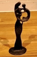 Vintage Solid Bronze Statue/Figurine Of Mother And Child