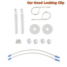 Universal Car Hood Mount Locking Clip Bonnet Latch Catch Pin Screw Bolt Pipe Set