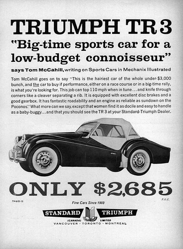 1960 triumph low budget - triumph, tr-3