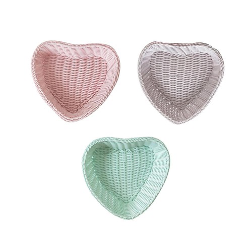 Handwoven basket heart shaped - basket,