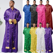 Mens Cassock Metallic Robe