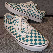 Men’s Size UK 10 Vans Comfycush Old Skool Checker Quetzal Trainers Shoes Skater