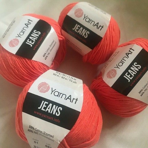 200g yarn art orange - orange, jeans