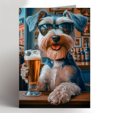 Miniature schnauzer greeting - schnauzer,