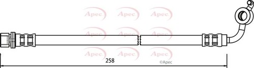 Brake hose right - right, o/s