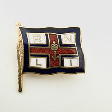 Vintage Royal National Lifeboat Institution RNLI Enamel Pin Badge.