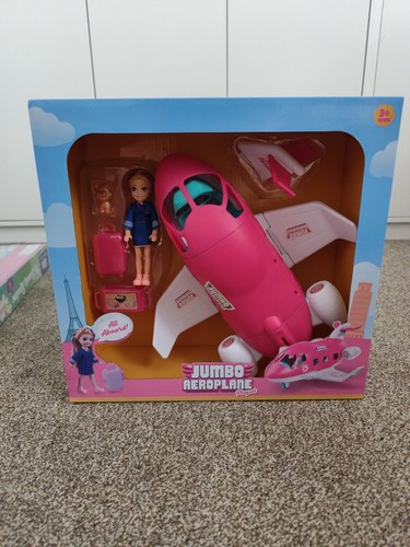Jumbo pink aeroplane playset - pink,