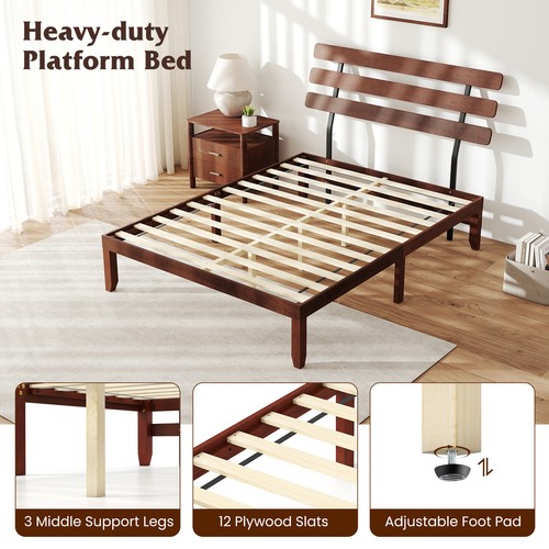 Wood platform bed retro - platform,