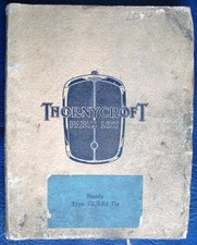 THORNYCROFT Sturdy ZE/ER4 Tip Chassis Lorry Illustrated Parts List May 1946