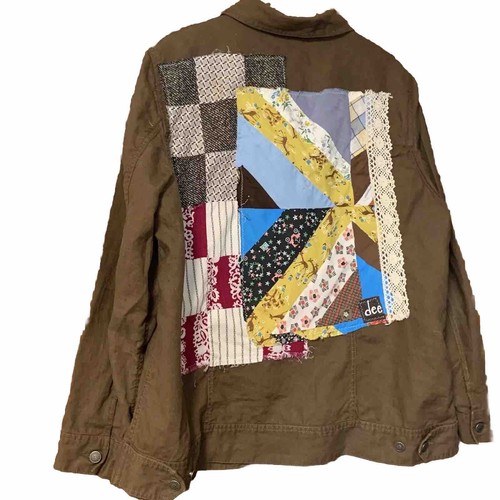 Upcycled artsy linen jacket - upcycled,