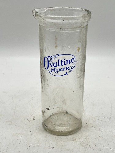 Vintage ovaltine glass mixing - vintage,