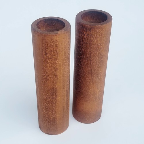 Wooden round candle set - wooden,