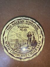 Vintage The Balkan Sobranie Virginian No 10 Tobacco Tin