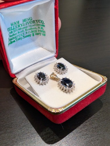 Matching 14ct gold - 14ct, sapphire