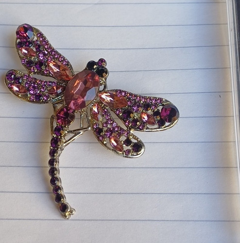 Silver tone dragonfly - silver,