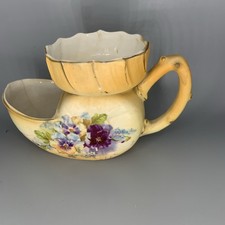 Vintage  Victorian Austria Scuttle Shaving Mug Violet Design 