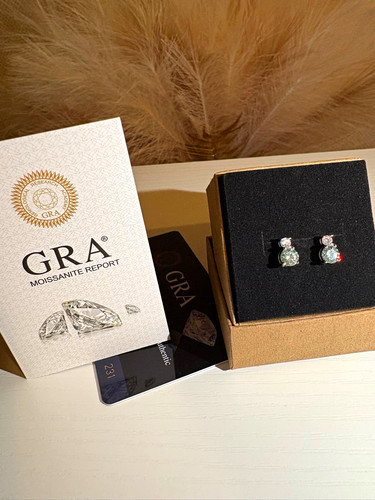Moissanite drop stud earrings