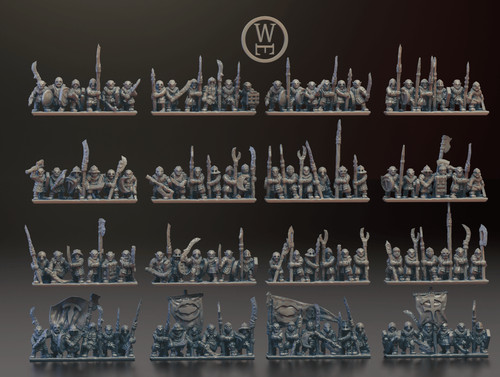 Orc rabble 10mm detailed - -,