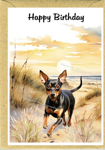 Miniature pinscher dog 4 - miniature, (4"x