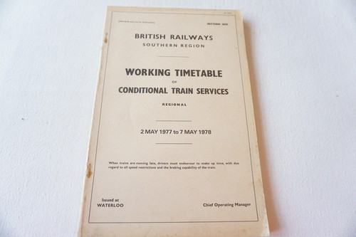 1977 southern region - southern, railway
