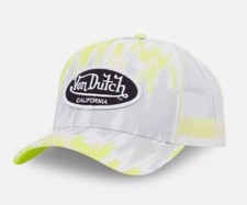 VON DUTCH 90 TIE & DYE CAP VIBES WHITE/YELLOW *100% AUTHENTIC* *CHRISTMAS GIFT*