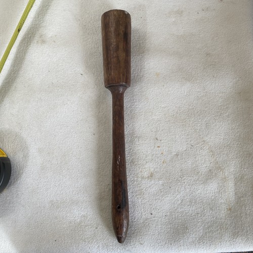 Antique wooden fishing priest - wooden,