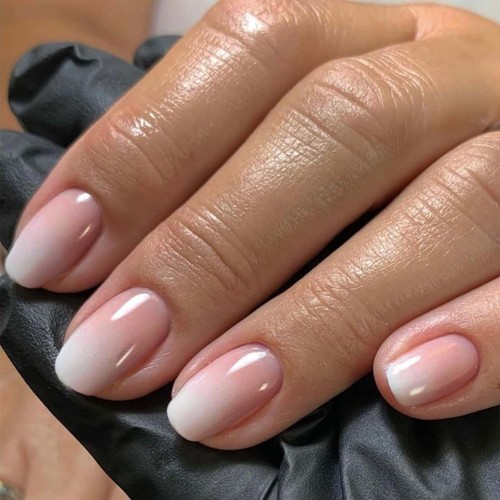 Ombre french tip press - press, on