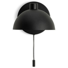 Mushroom Steel Wall Light Black Vintage Retro Dome Pull Cord Industrial Lamp