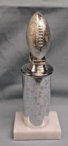 Silver football ball topper - silver,