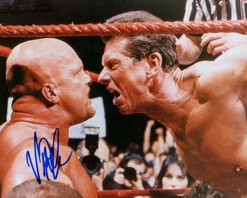 Vince mcmahon autographed 8x10 - vince,