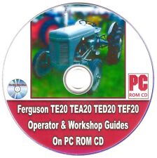 Ferguson TE20 TEA20 TED20 TEF20 Operator & Workshop Guides On PC ROM CD