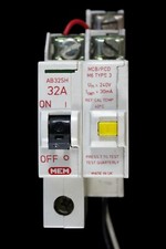 MEM 32 AMP TYPE 3 M6 30mA DOUBLE POLE RCBO AB32SH