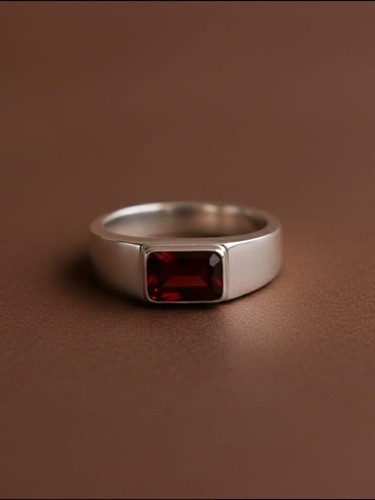 Garnet ring 925 - 925, sterling