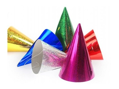 Holographic new year cone - holographic,