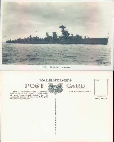 Hms curlew cruiser - hms, valentine's