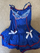 Ann Summers women’s Size 14 Sexy Sailor Blue Dress fantasy dressing up 
