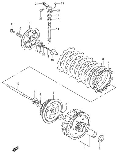 Suzuki genuine nut - nut, 6mm