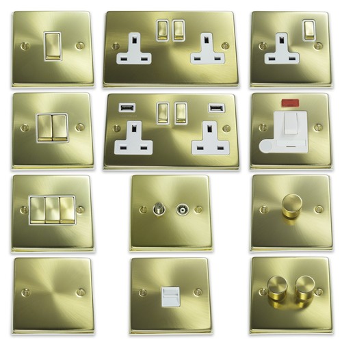 Satin brushed brass light - satin,