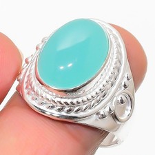 Aqua Chalcedony Gemstone 925