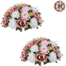 BLOSMON 2 Pcs Dusty Pink Rose