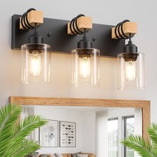  Farmhouse 3-Lights Wood