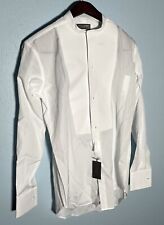 NEW - EDE & RAVENSCROFT Mens 15" White Dinner Tuxedo Bib Shirt Made in England