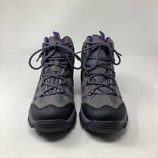 Women’s Outdoor Hiking Boots In Grey And Purple Perfect For Travelling [B-F1-2]