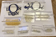 bundle of text / verse stamps - London sport, Season And 3 Verses - All Mounted