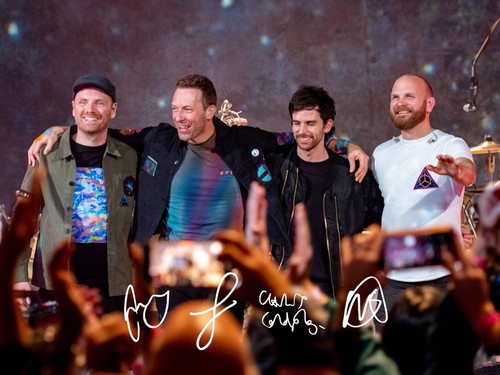 Coldplay signed autograph 6x4 - autograph,
