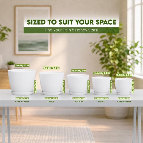 Utopia home plastic planters - utopia,