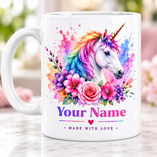 Personalised unicorn mug - personalised,
