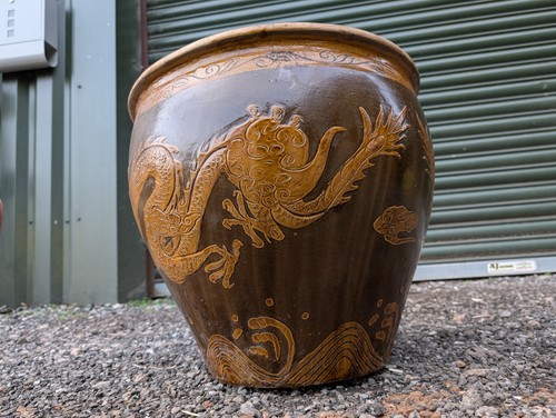 Vintage glazed dragon plant - vintage,