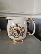 Queen Elizabeth II Coronation 1953 Pitcher Jug Ringtons Porcelain Commemorative